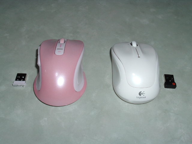 �s���N�̃}�E�X�Ɣ����}�E�X�Ƃ��ꂼ��̃��V�[�o�[���j�b�g